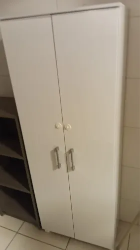 Armário multi uso branco com rodinha