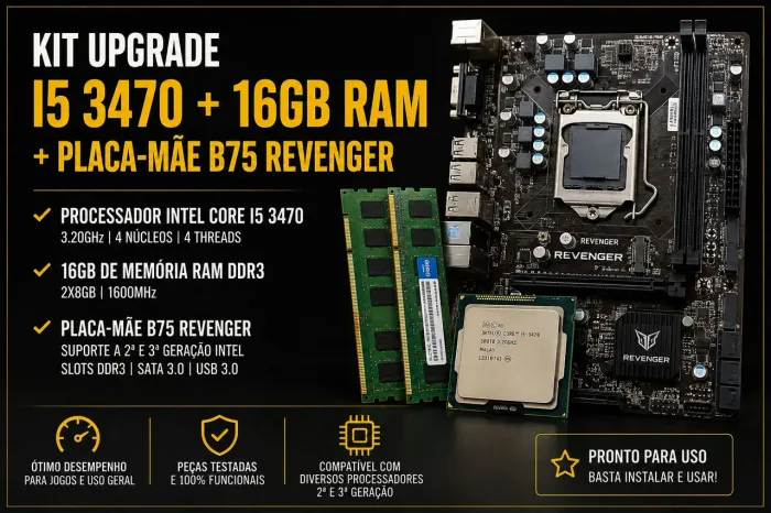 KIT I5 + 16GB DDR3 + B75 REVENGER