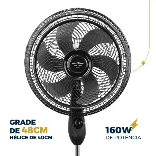 Ventilador Coluna Britânia Force Turbo 160 W