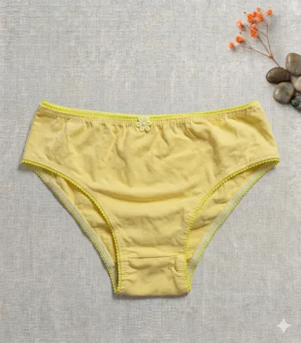 Kit com 5 calcinhas feminina, modelo básico com acabamento delicado - Nova