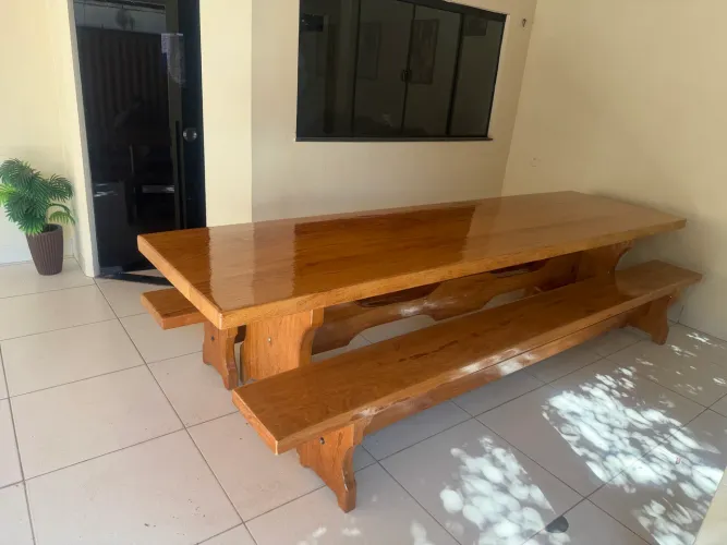 MESA RÚSTICA DE ANGELIM PEDRA DE ALTÍSSIMA QUALIDADE