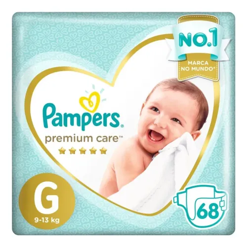 Pampers Premium Care G - 68 fraldas