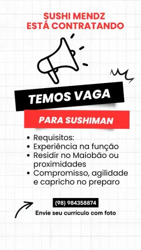 Interessados enviar currículo via whatsapp *74