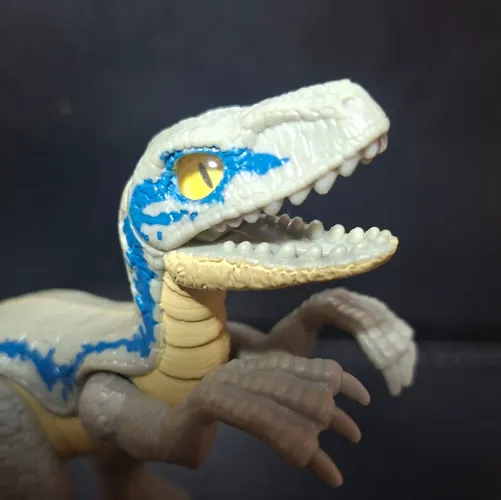 Velociraptor Blue cinza Fisher-Price Mattel Imaginext Jurassic World<br>