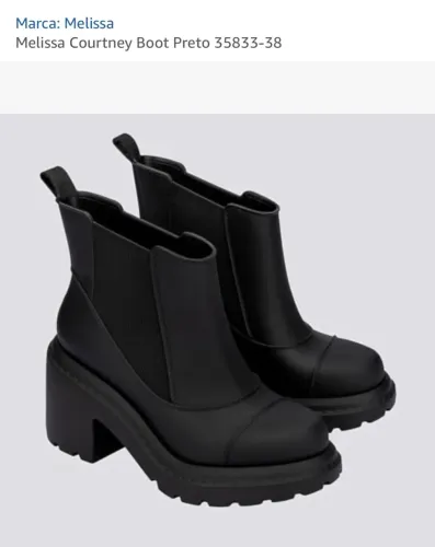 Bota Melissa courtney boot preta