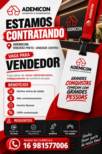 Estamos contratando vendedor