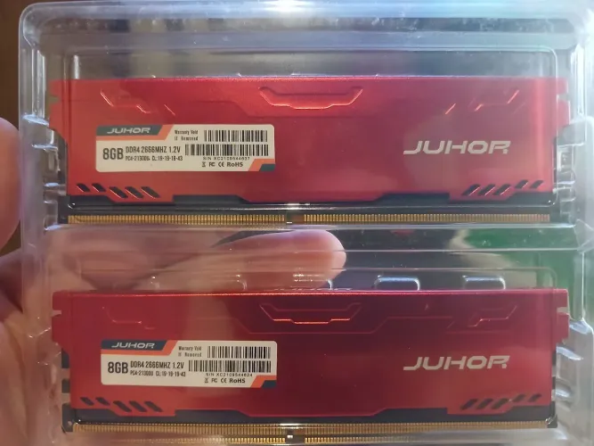 Memória RAM JUHOR 2x8gb 2666mhz 16gb total