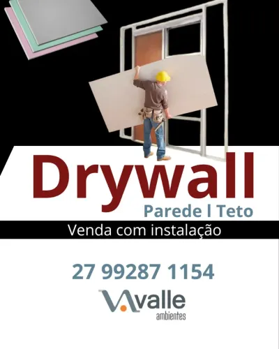 Drywall (gesso acartonado ) Paredes ou Teto