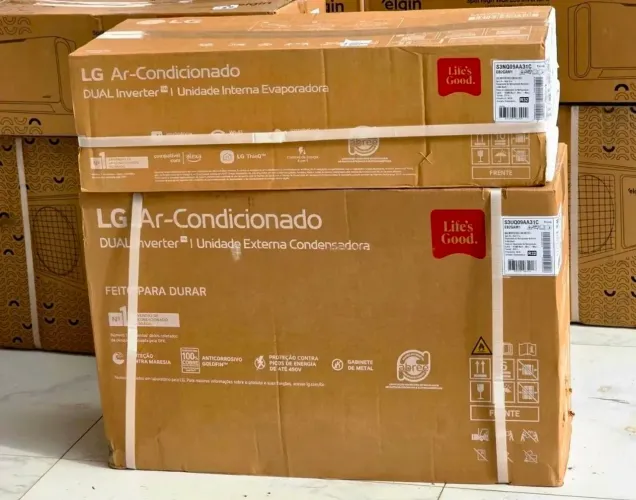 (Lacrado) Ar Condicionado Hi Wall LG Dual Inverter Voice 9.000 Btus Frio 220v R-32