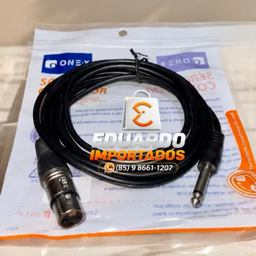5 Metros, Cabo XLR x P10 Mono para Microfone com fio