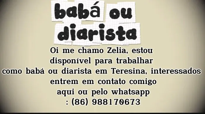Babá e diarista