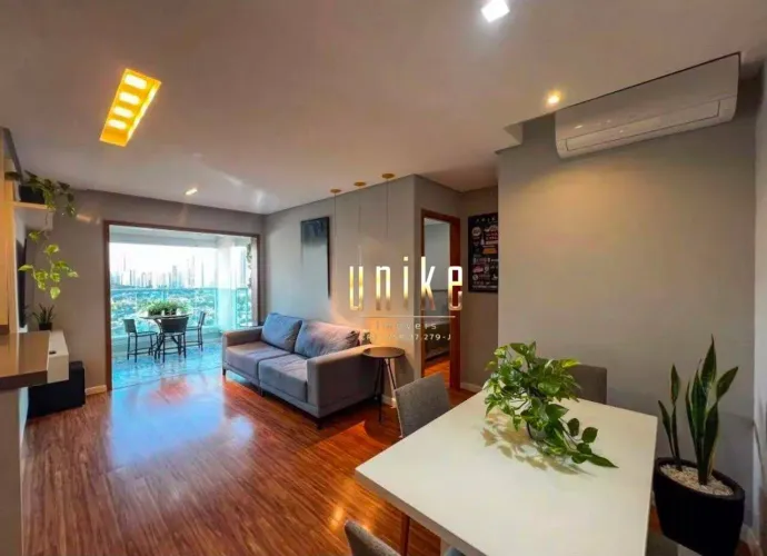 Apartamento mobiliado com 1 dormitório para alugar, 57 m² por R$ 6.132/mês - Vila Ema - Sã