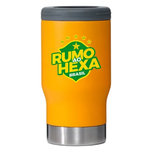 Copo Térmico Brasil 380ml Multiuso Personalizado