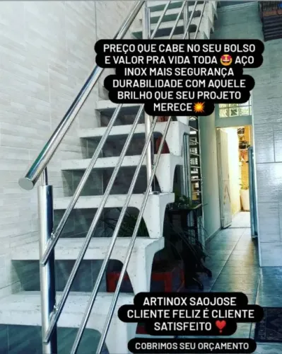 serralheria auto padrão corrimão e guarda-corpo inox e vidro