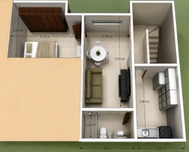 Apartamento 1Quarto super espaçoso