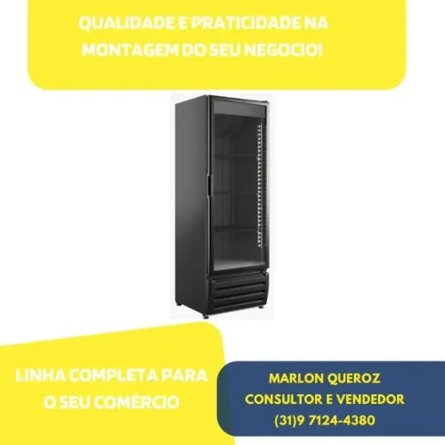 Cervejeira Porta de Vidro com LED 500L Braslar