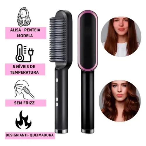 Escova Alisadora Elétrica - Pague na Entrega | 24h