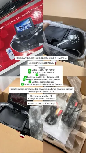 Sim durabrand Novo c/DVD e TV. NUNCA USADO!!
