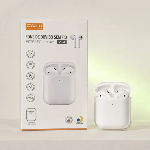 Fone Bluetooth Sem Fio Estéreo V5.4 com Estojo