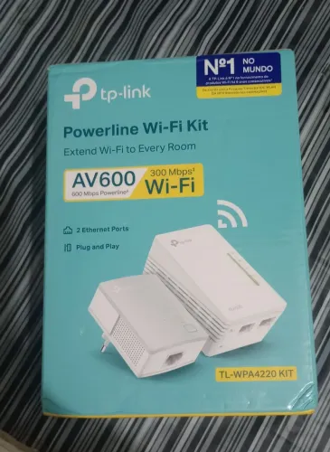 Kit Powerline Repetidor Wi-Fi TP-Link AV600 TL-WPA4220 Kit