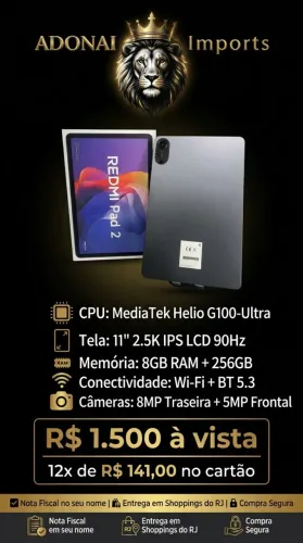Tablet Xiaomi Redmi Pad 2 11'' 256gb 8gb Ram LACRADO!