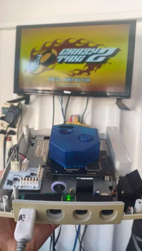Sega Dreamcast placa va1 revisado para coloca gdmu mode de bateria sem fonte e leitor