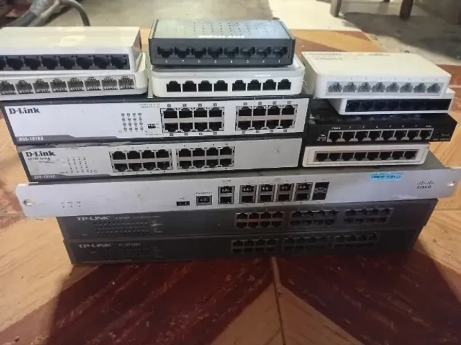 Lote de Switches de Redes (Cisco, D-Link, TP-Link, Intelbras, Mymax) - Vendo Junto ou Sepa