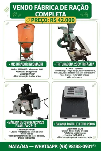 VENDE-SE FABRICA DE RAÇÃO