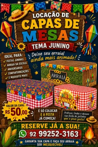 Capa de mesa - Arraial / Festa Junina