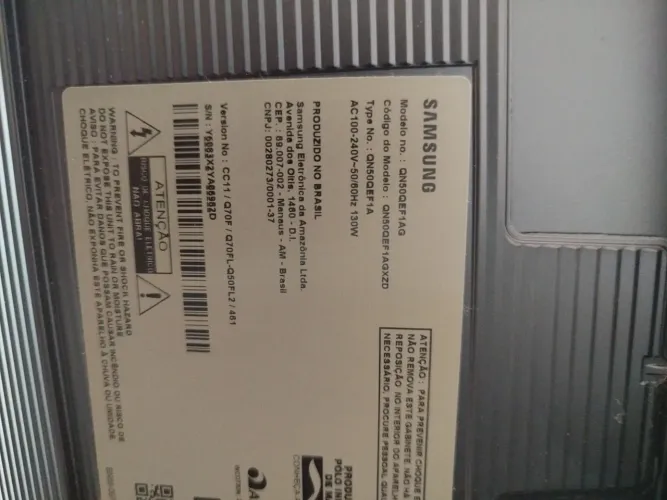 TV Samsung QLED 50? 4K Smart QN50QEF1AG com Defeito, para Conserto ou Peças