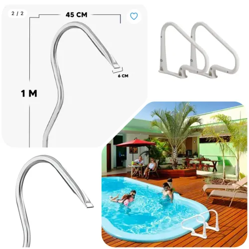 Corrimão e Cascata para piscina 
