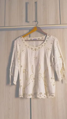 Camisa feminina bordada G