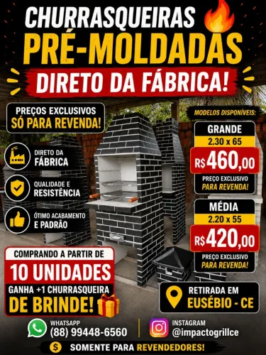 churrasqueiras pra revenda !