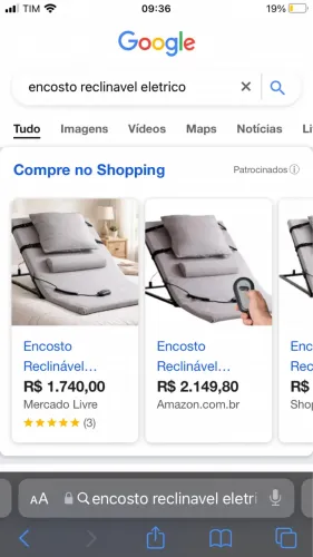 Encosto regulável elétrico medical