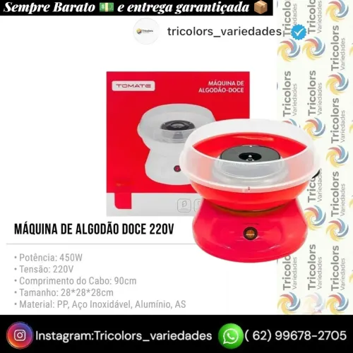 Máquina de algodão doce maz116b<br>140,00R$