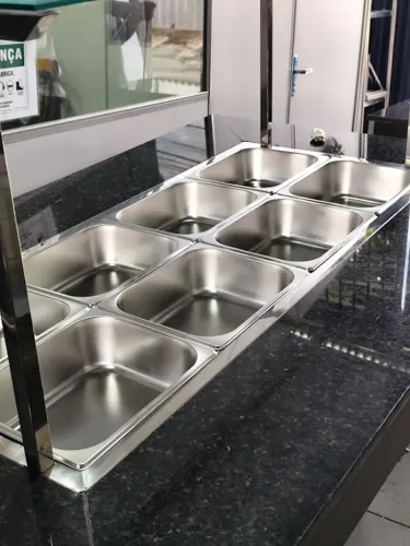 Buffet Self Service 12 GN Quente Inox Alta Produção