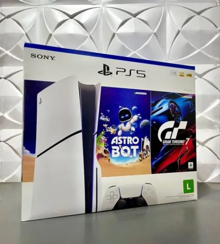 PlayStation 5 slim com jogo lacrado