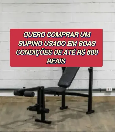 Quero comprar um supino ou estação de musculação