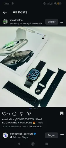 Relógio Inteligente Smartwatch Hw x Max+