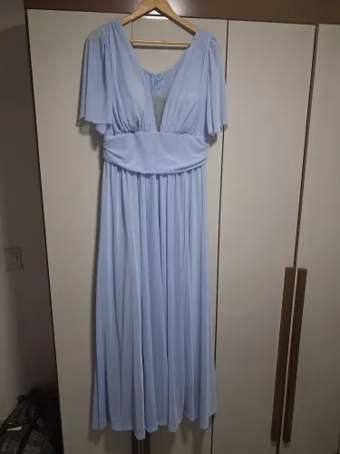 Vestido madrinha azul serenity plus size
