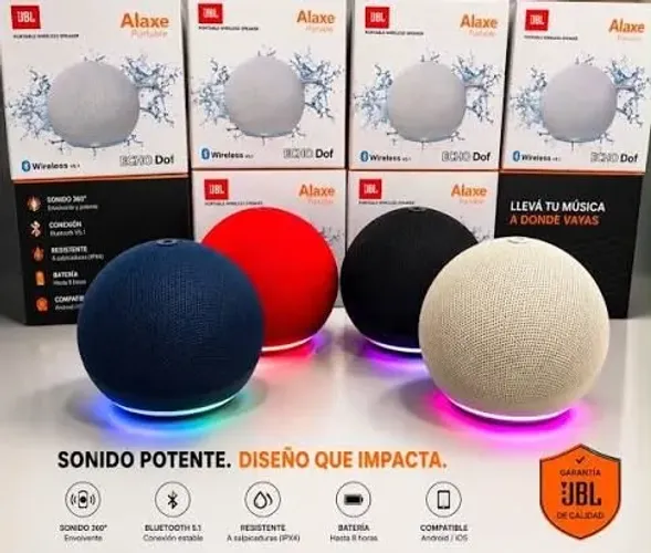 Caixa De Som Bluetooth Portatil Modelo Alaxe Com Luz De Led Cor Preto 127/220v