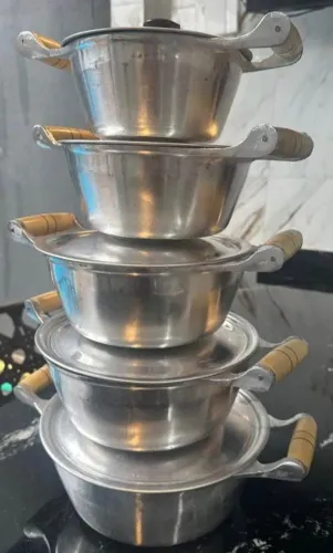 Jogo de 5 panela alumínio batido