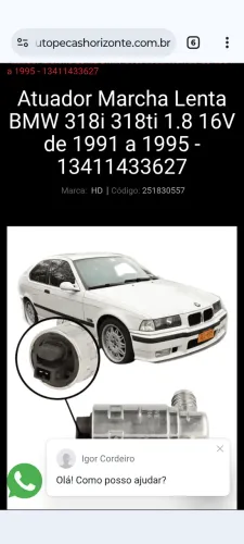 Baixamos o Preço. Veja Atuador de Marcha Lenta BMW 318ti Ano. 95