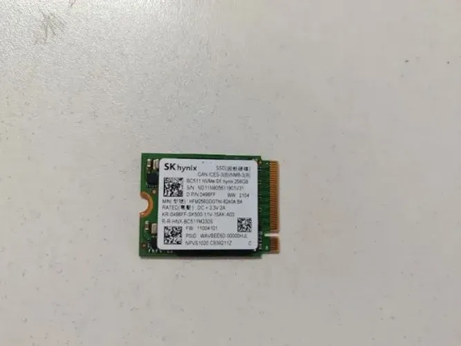 SSD NVME 256GB 2230 Funcionando