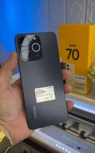 Telefone Lançamento Realme Note 70 (4G) 128GB + 4GB RAM + Entrega Grátis (Preto)---