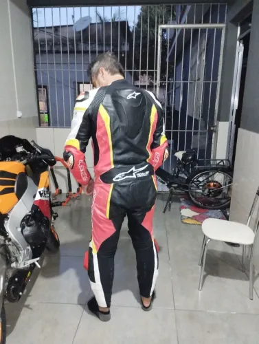 Macacão motociclista alpinestars missile tamanho 54 