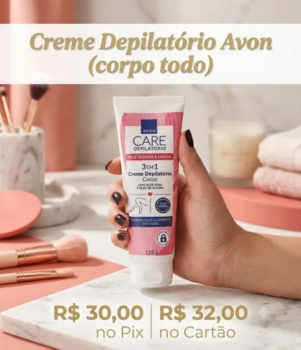 Creme depilatório para o corpo avon