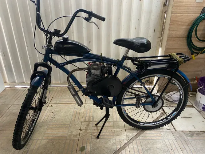 Bicicleta motorizada motor 4 tempos