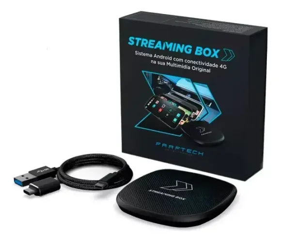 Streaming Box+ Automotivo Faaftech Carplay 64gb 4gb Ram