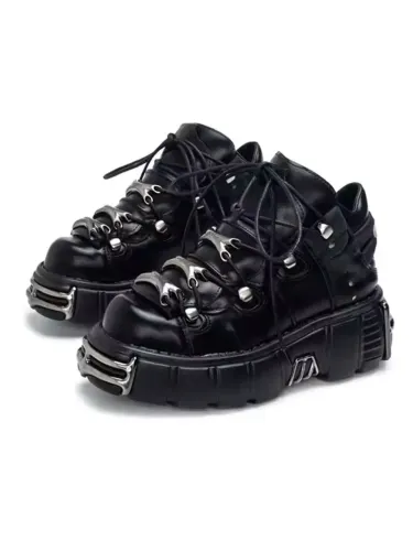 Tênis Vetements New rock preto plataforma novo